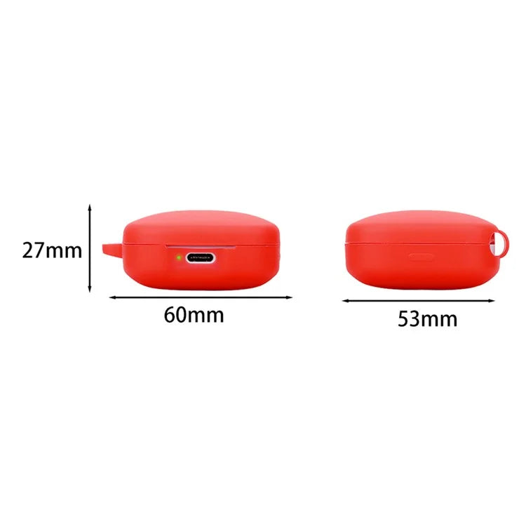 For Xiaomi Redmi Buds 6 Active Silicone Cover Bluetooth Earphone Sleeve with Anti-Lost Buckleish Green