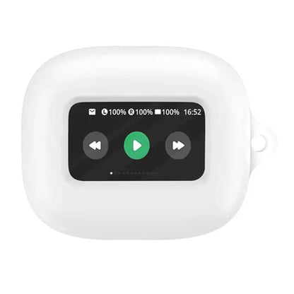 For JBL Live Beam 3 Silicone Cover Bluetooth Earphone Protective Sleeve with Anti-Lost Buckle
