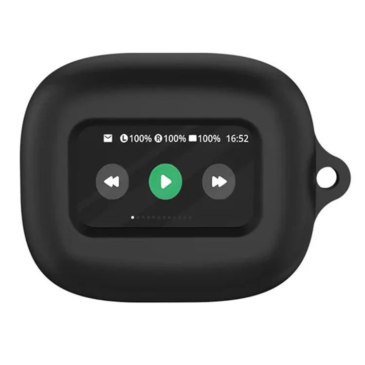 For JBL Live Beam 3 Silicone Cover Bluetooth Earphone Protective Sleeve with Anti-Lost Buckle
