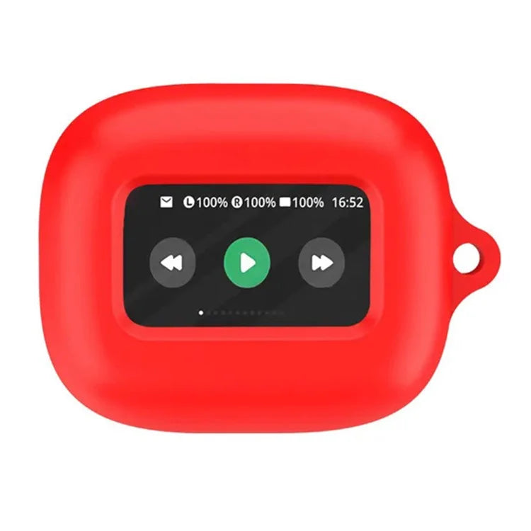 For JBL Live Beam 3 Silicone Cover Bluetooth Earphone Protective Sleeve with Anti-Lost Buckle