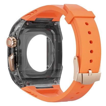 For Apple Watch Series 9 8 7 41mm / Series 6 5 4 SE 40mm TPU Watch Band with PC Case