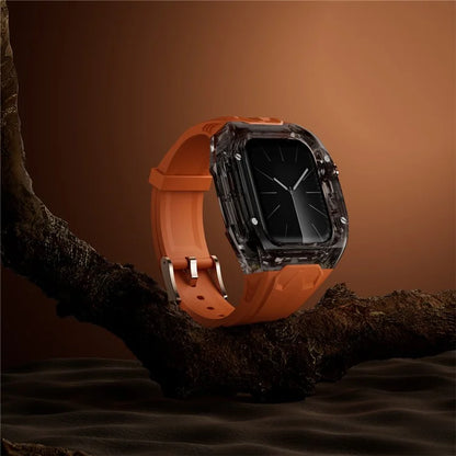 For Apple Watch Series 9 8 7 41mm / Series 6 5 4 SE 40mm TPU Watch Band with PC Case