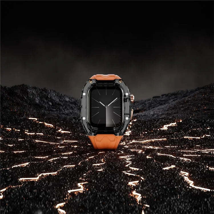 For Apple Watch Series 9 8 7 41mm / Series 6 5 4 SE 40mm TPU Watch Band with PC Case