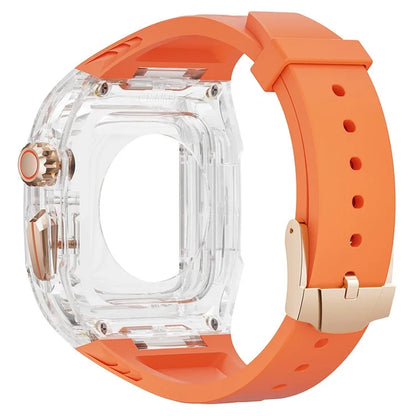 For Apple Watch Series 9 8 7 41mm / Series 6 5 4 SE 40mm TPU Watch Band with PC Case