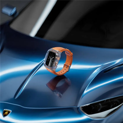 For Apple Watch Series 9 8 7 41mm / Series 6 5 4 SE 40mm TPU Watch Band with PC Case