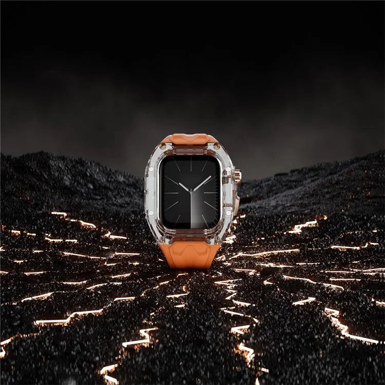 For Apple Watch Series 9 8 7 41mm / Series 6 5 4 SE 40mm TPU Watch Band with PC Case