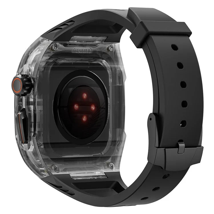 For Apple Watch Series 9 8 7 41mm / Series 6 5 4 SE 40mm TPU Watch Band with PC Case