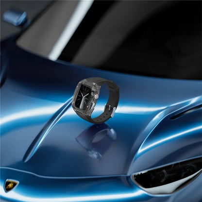 For Apple Watch Series 9 8 7 41mm / Series 6 5 4 SE 40mm TPU Watch Band with PC Case