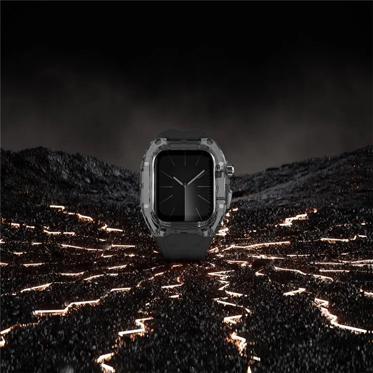 For Apple Watch Series 9 8 7 41mm / Series 6 5 4 SE 40mm TPU Watch Band with PC Case