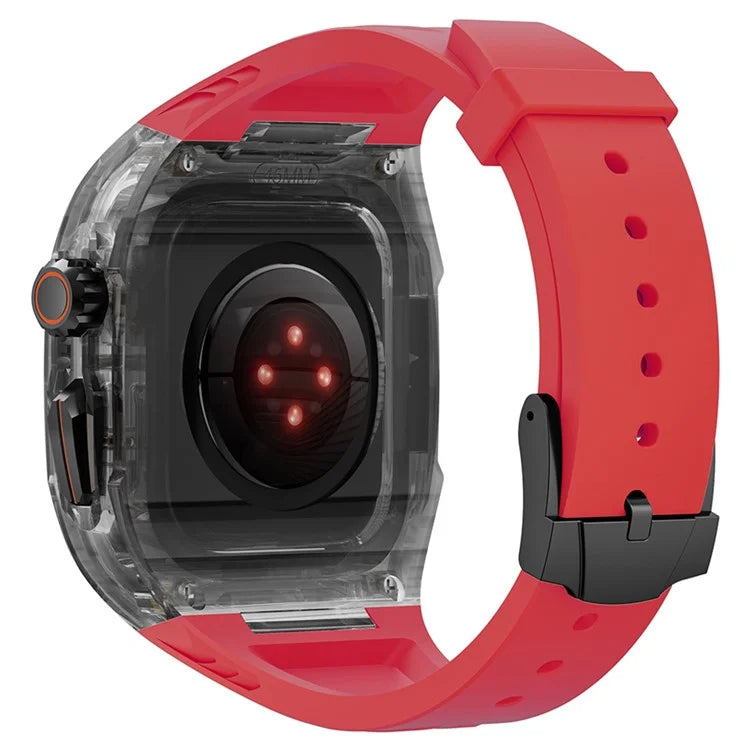 For Apple Watch Series 9 8 7 41mm / Series 6 5 4 SE 40mm TPU Watch Band with PC Case