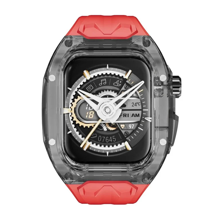 For Apple Watch Series 9 8 7 41mm / Series 6 5 4 SE 40mm TPU Watch Band with PC Case