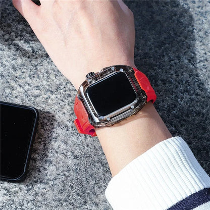 For Apple Watch Series 9 8 7 41mm / Series 6 5 4 SE 40mm TPU Watch Band with PC Case