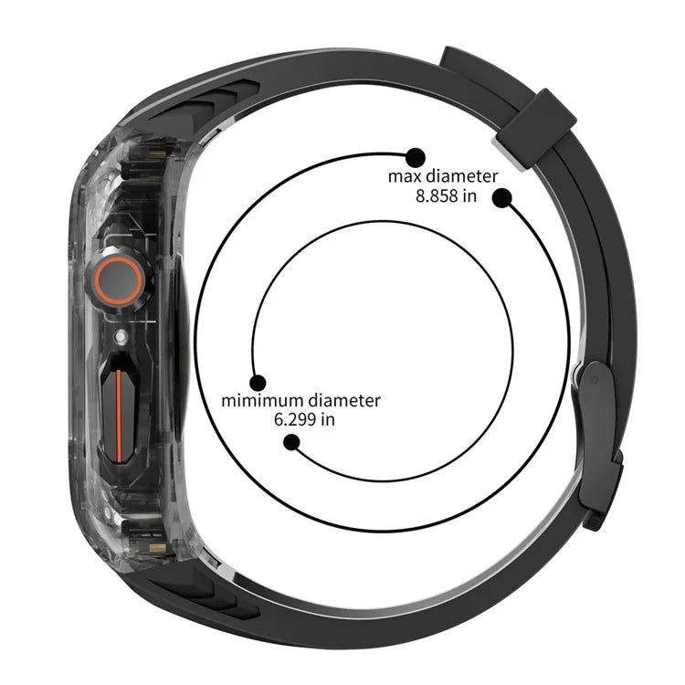 For Apple Watch Series 9 8 7 41mm / Series 6 5 4 SE 40mm TPU Watch Band with PC Case