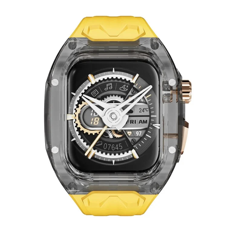 For Apple Watch Series 9 8 7 41mm / Series 6 5 4 SE 40mm TPU Watch Band with PC Case