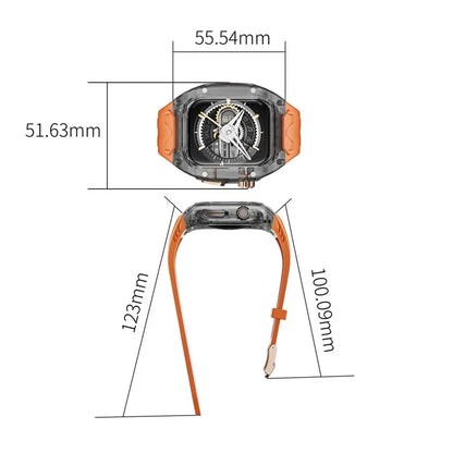 For Apple Watch Series 9 8 7 41mm / Series 6 5 4 SE 40mm TPU Watch Band with PC Case