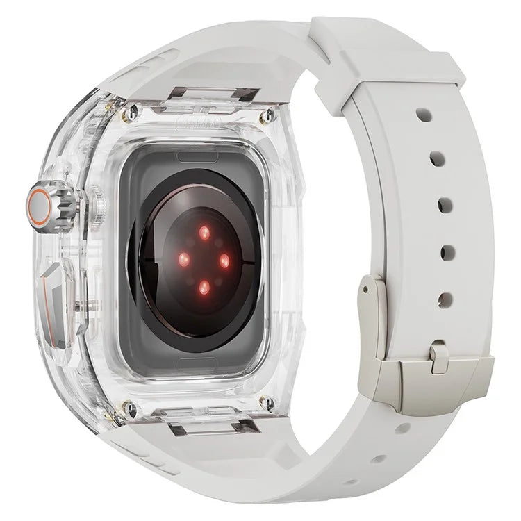 For Apple Watch Series 9 8 7 41mm / Series 6 5 4 SE 40mm TPU Watch Band with PC Case