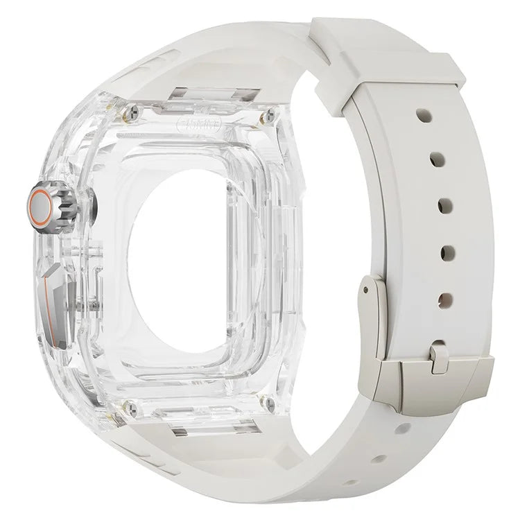 For Apple Watch Series 9 8 7 41mm / Series 6 5 4 SE 40mm TPU Watch Band with PC Case