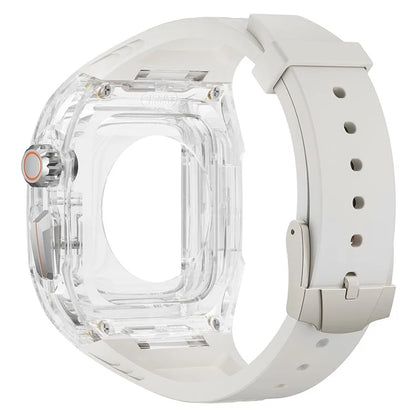 For Apple Watch Series 9 8 7 41mm / Series 6 5 4 SE 40mm TPU Watch Band with PC Case