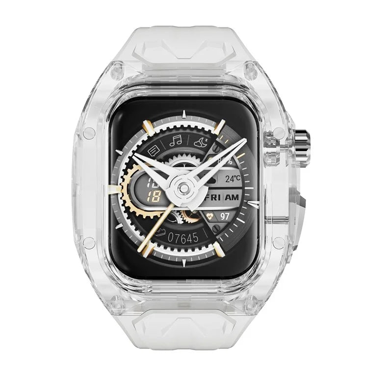 For Apple Watch Series 9 8 7 41mm / Series 6 5 4 SE 40mm TPU Watch Band with PC Case