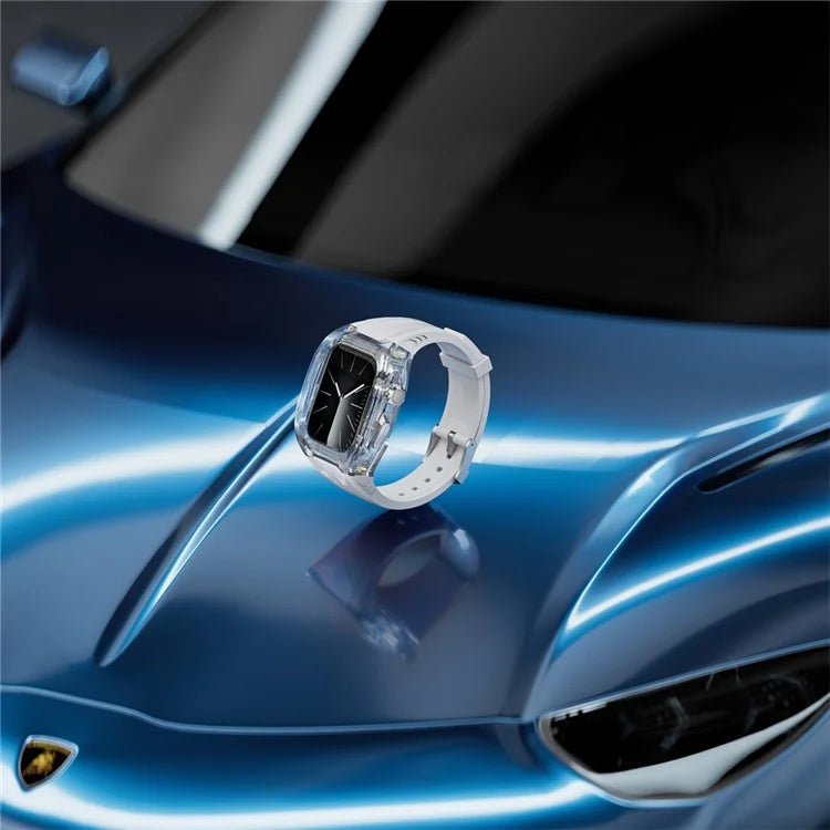 For Apple Watch Series 9 8 7 41mm / Series 6 5 4 SE 40mm TPU Watch Band with PC Case