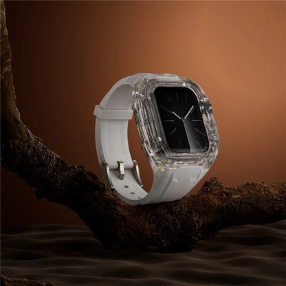 For Apple Watch Series 9 8 7 41mm / Series 6 5 4 SE 40mm TPU Watch Band with PC Case