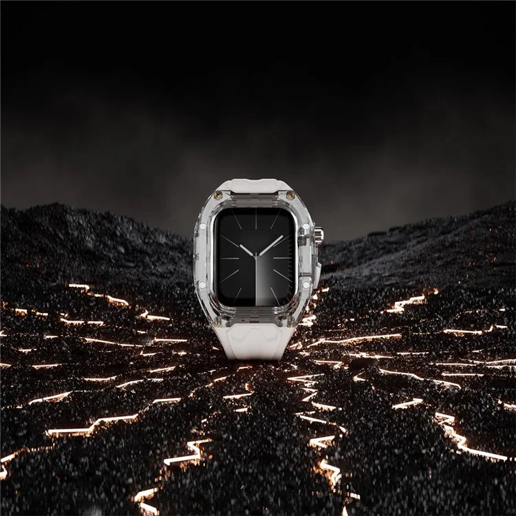 For Apple Watch Series 9 8 7 41mm / Series 6 5 4 SE 40mm TPU Watch Band with PC Case