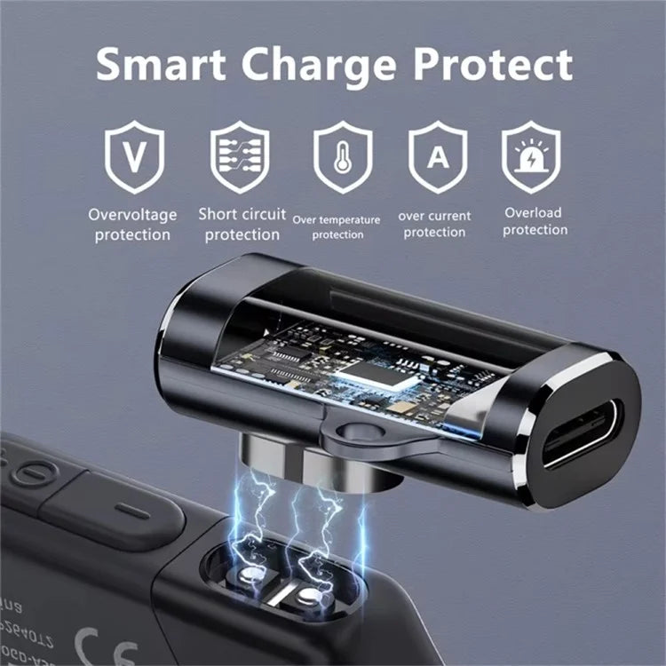 Magnetic Type-C Female Adapter Charge for Shokz Bone Conduction Earphone (Middle Elbow Design)