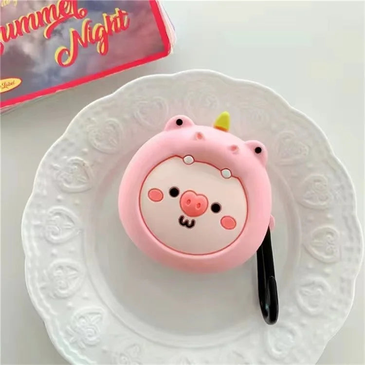 For Samsung Galaxy Buds FE Cartoon Silicone Case Bluetooth Earphone Dust-proof Cover Pig