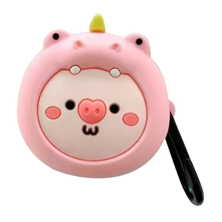 For Samsung Galaxy Buds2 Silicone Case Cartoon Bluetooth Earphone Dust-Proof Cover Pig