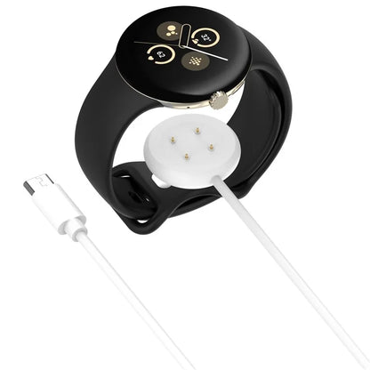 For Fitbit Ace LTE / Google Pixel Watch 3 / Pixel Watch 2 Type-C Cable Charging Dock Magnetic Watch Charger