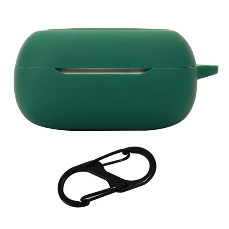 For JBL Live Beam 3 Silicone Case Bluetooth Earphone Protective Cover with Hanging Buckle