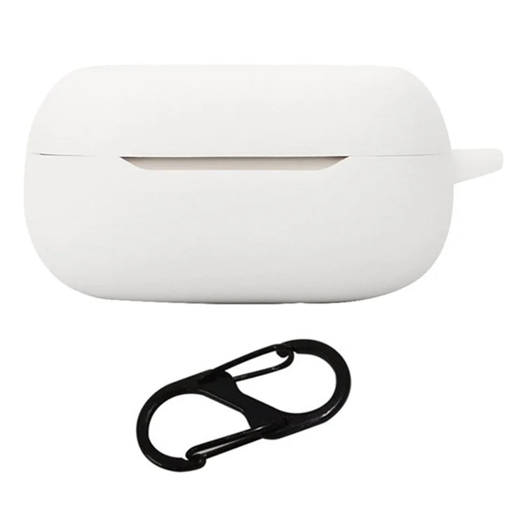 For JBL Live Beam 3 Silicone Case Bluetooth Earphone Protective Cover with Hanging Buckle