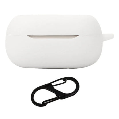 For JBL Live Beam 3 Silicone Case Bluetooth Earphone Protective Cover with Hanging Buckle