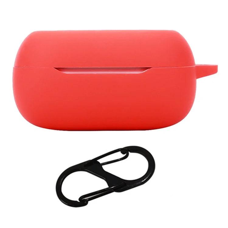 For JBL Live Beam 3 Silicone Case Bluetooth Earphone Protective Cover with Hanging Buckle