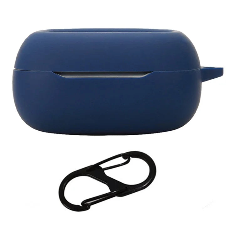 For JBL Live Beam 3 Silicone Case Bluetooth Earphone Protective Cover with Hanging Buckle