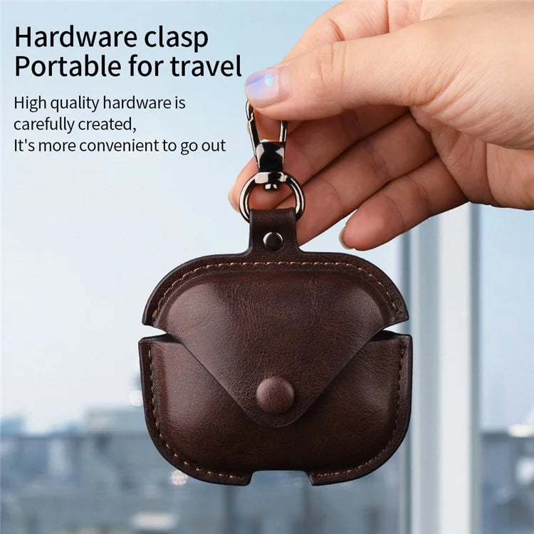 For Xiaomi Redmi Buds 5 Earphone Case PU Leather+PC Bluetooth Earbud Protective Cover