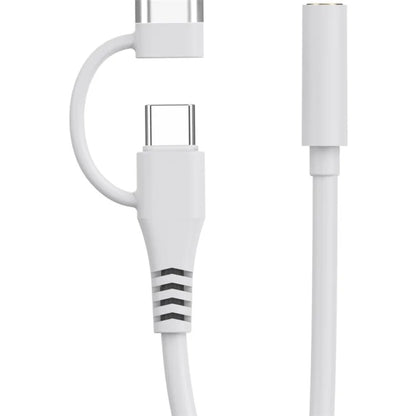Type-C / 8-Pin Male to 3.5mm Female 2-in-1  Audio Cable Digital Chip Headphone Connection Adapter Cable