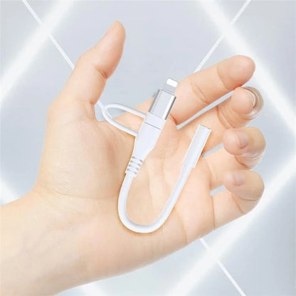 Type-C / 8-Pin Male to 3.5mm Female 2-in-1  Audio Cable Digital Chip Headphone Connection Adapter Cable