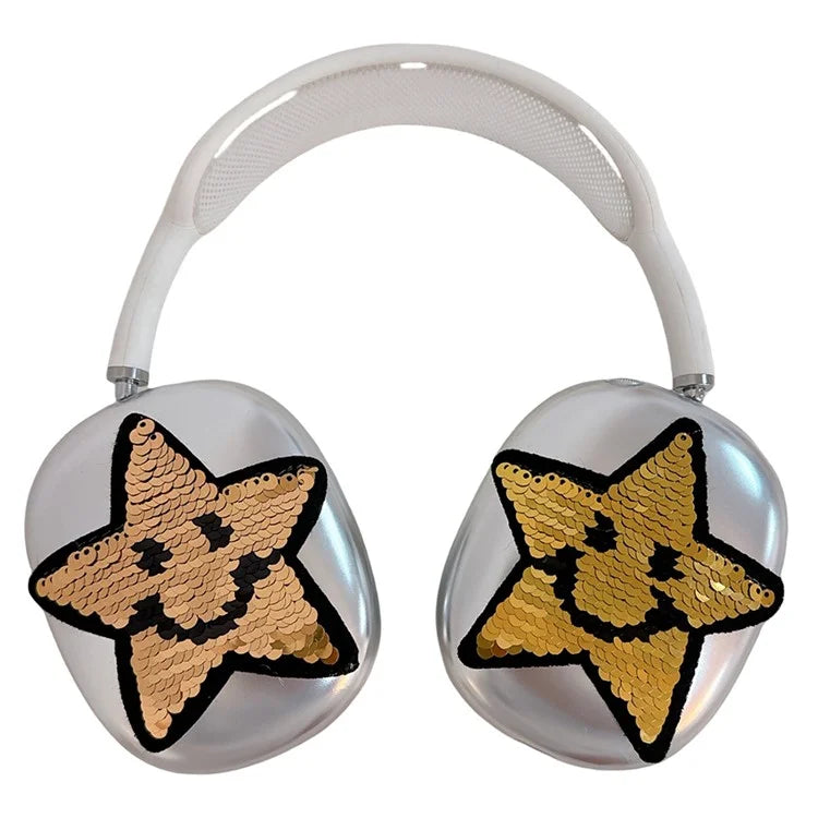 1Pair Protective Case for AirPods Max Headset TPU Sleeve Star Electroplated