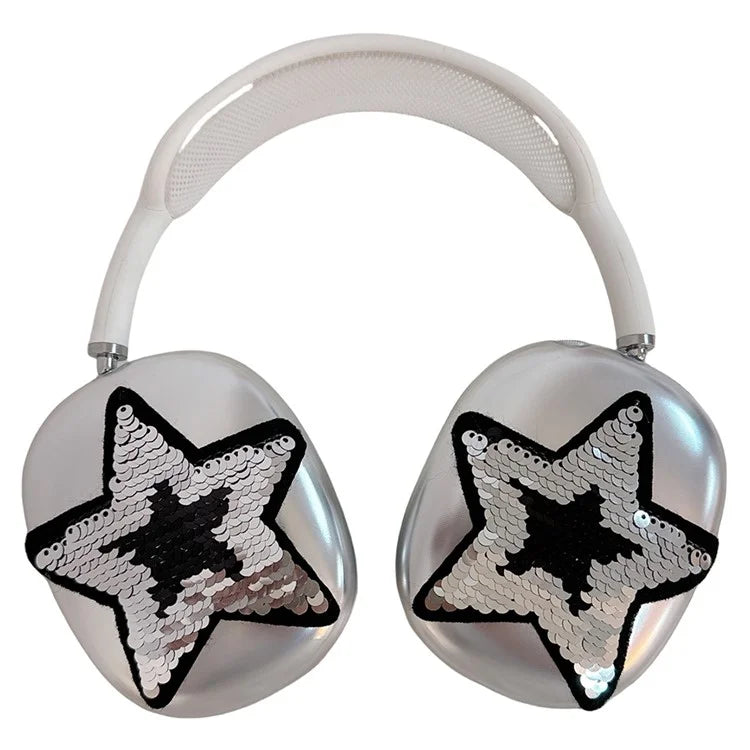 1Pair Protective Case for AirPods Max Headset TPU Sleeve Star Electroplated