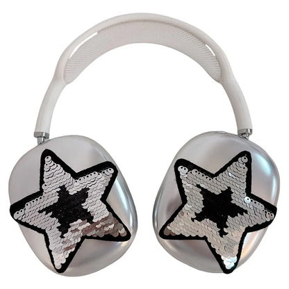 1Pair Protective Case for AirPods Max Headset TPU Sleeve Star Electroplated
