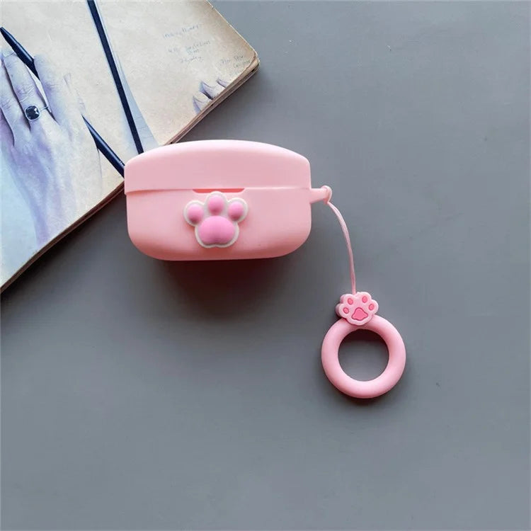 For Beats Solo Buds Wireless Bluetooth Earbuds Cartoon Fruit Silicone Case with Loop Strap