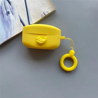 For Beats Solo Buds Wireless Bluetooth Earbuds Cartoon Fruit Silicone Case with Loop Strap