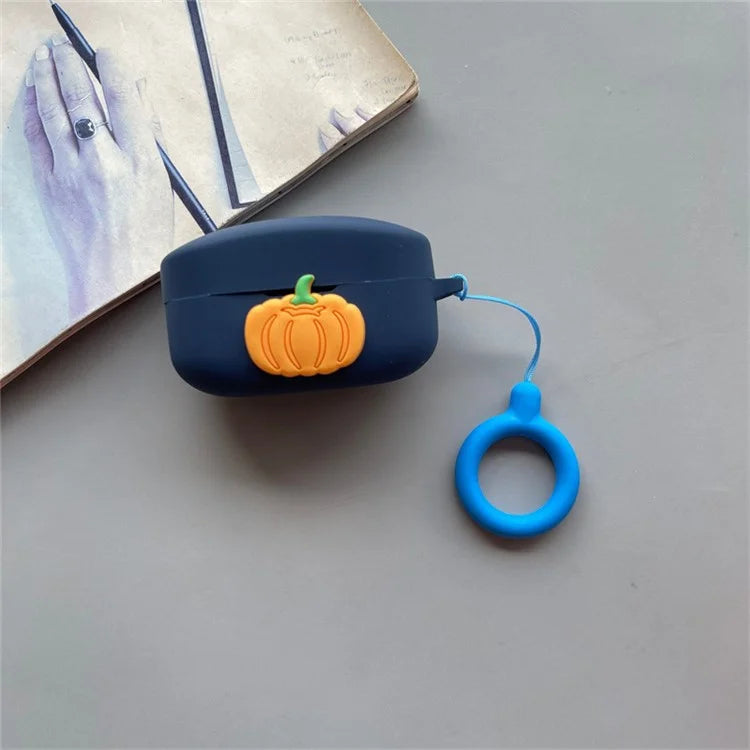For Beats Solo Buds Wireless Bluetooth Earbuds Cartoon Fruit Silicone Case with Loop Strap