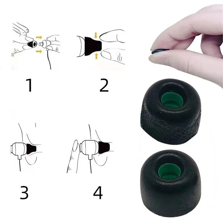 1 Pair Memory Foam Eartips for Sony WF-1000XM4 , Anti-Slip Replacement Ear Tips