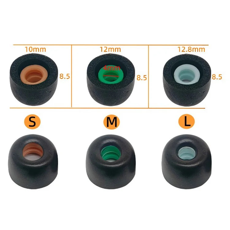 1 Pair Memory Foam Eartips for Sony WF-1000XM4 , Anti-Slip Replacement Ear Tips