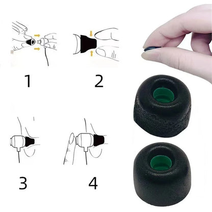 1 Pair Memory Foam Eartips for Sony WF-1000XM4 , Anti-Slip Replacement Ear Tips