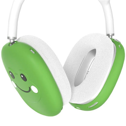 For AirPods Max Frog Design Liquid Silicone Headphone Earmuff Shell + Headbeam Cover