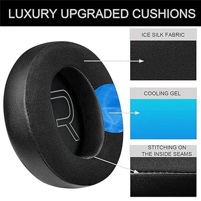 For Dell Alienware AW510H / AW310H Gaming Headset Cooling Gel + Memory Foam Ear Cushions with Crowbar