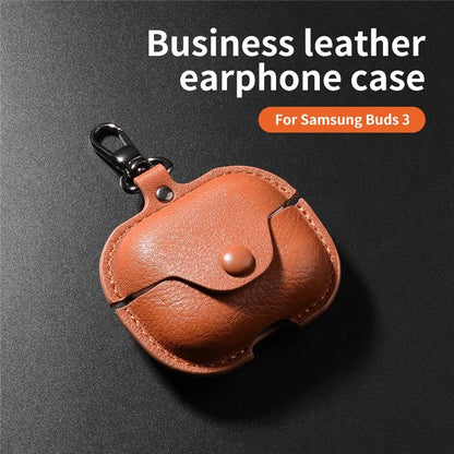 For Samsung Galaxy Buds3 Protective Case Leather+PC Earphone Cover